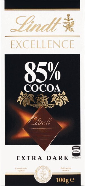 Woolworths Lindt Excellence or Lindor Blocks 80-100g offer