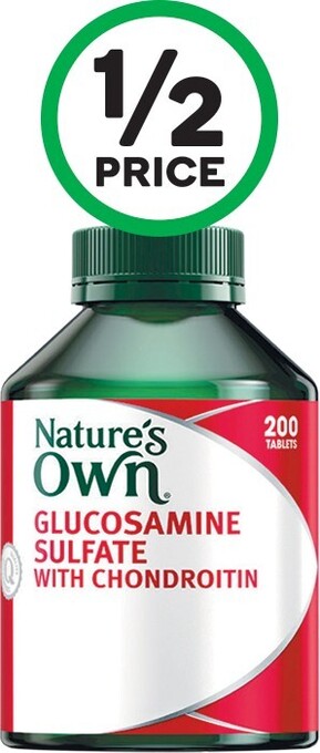 Woolworths Nature’s Own Glucosamine Sulfate with Chondroitin Tablets Pk 200~ offer