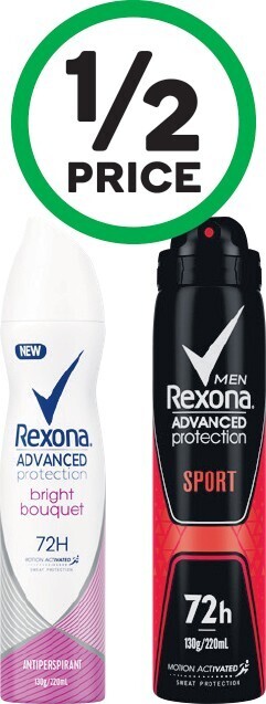 Woolworths Rexona Advanced Aerosol Deodorant 220ml offer