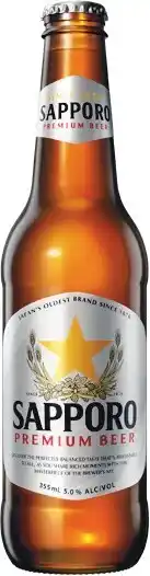 Woolworths Sapporo Premium Beer Bottles 6x355ml offer