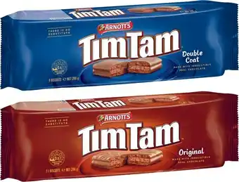 Coles Arnott's Tim Tam Chocolate Biscuits 160g-190g offer