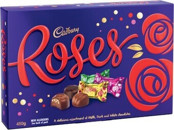 Coles Cadbury Roses Boxed Chocolate 450g offer