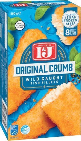Coles I&J Fish Fillets 550g offer