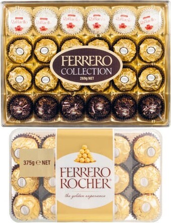 Coles Ferrero Rocher 30 Pack 375g or Collection Chocolate Gift Box 24 Pack 269g offer