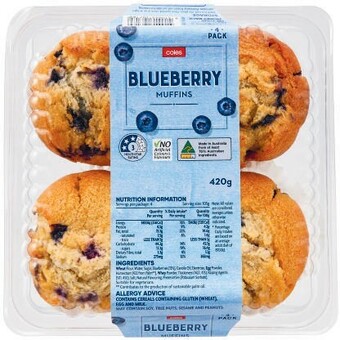 Coles Coles Muffins 4 Pack or 9 Pack offer