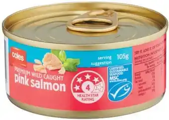 Coles Coles Pink Salmon 105g offer