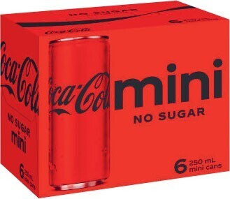 Coles Coca-Cola, Fanta or Sprite Mini Soft Drink 6x250mL offer