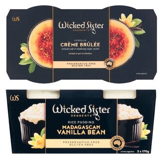 Coles Wicked Sister Desserts 2 Pack 160g-340g offer
