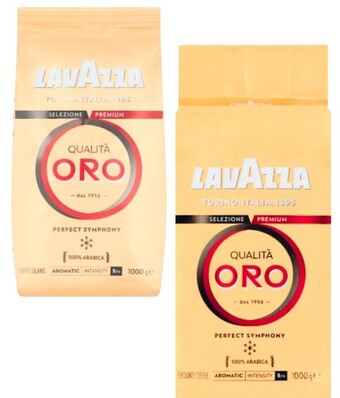 Coles Lavazza Qualita Oro Coffee Beans or Ground 1kg offer