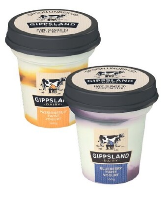 Coles Gippsland Twist Yogurt 160g offer