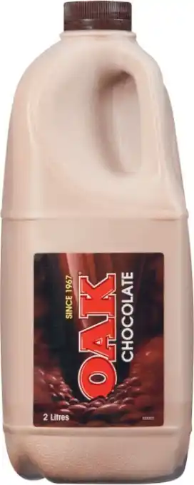 Coles Oak Chocolate Flavoured Milk 2 Litre offer