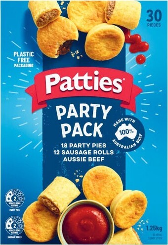 Coles Patties Frozen Party Pack 30 Pieces 1.25kg offer