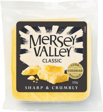 Coles Mersey Valley Cheddar Cheese 235g offer