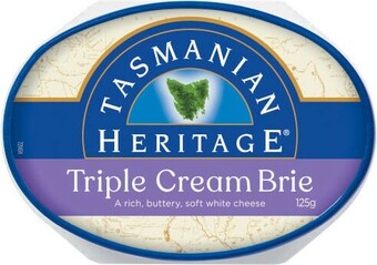 Coles Tasmanian Heritage Triple Cream Brie 125g offer