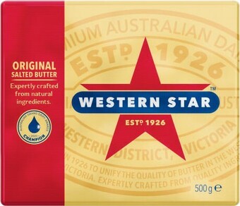 Coles Western Star Butter Block 500g offer
