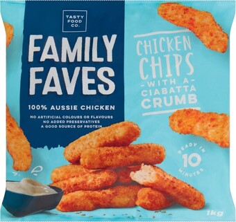 Coles Family Faves Chicken Tenders or Chips 1kg offer