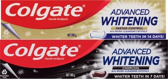Coles Colgate Advanced Whitening or Max Fresh Toothpaste 180g-200g offer