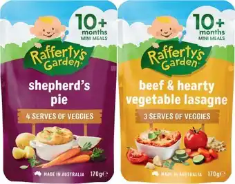 Coles Rafferty’s Garden 10+ Month Mini Meal 170g offer