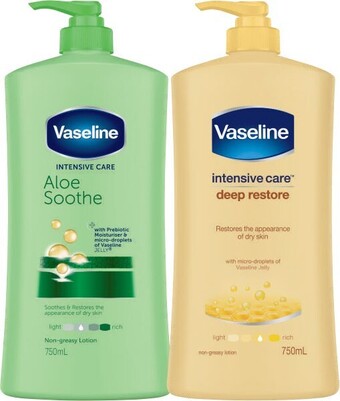 Coles Vaseline Intensive Care Body Lotion 750mL offer