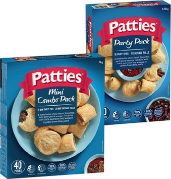 IGA Patties Party 1.25kg or Mini Combo Pack 1kg offer