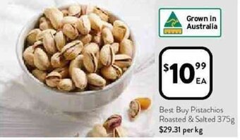 Best Buy Pistachios Roasted & Salted 375g