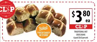 Supabarn Traditional Hot Cross Buns 6 Pack offer
