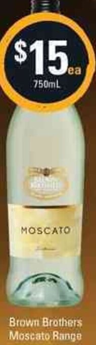 Cellarbrations Brown Brothers Moscato Range offer