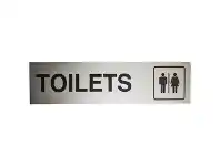 Officeworks Sandleford Metal Toilet Sign 200 x 50 x 0.6mm offer