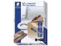 Officeworks Staedtler Lumocolor 350 Permanent Marker Black 10 Pack offer