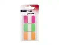 Officeworks J.Burrows Tabs 25 x 38mm Assorted 3 Pack offer