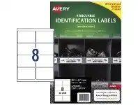 Officeworks Avery 8UP Heavy Duty Removable Labels White 20 Pack offer