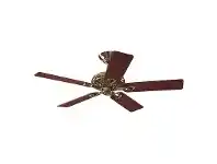 LivingStyles Hunter Savoy Bright Brass Ceiling Fan with Rosewood / Oak Switch Blades offer