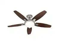 LivingStyles Hunter Contempo Brushed Nickel Ceiling Fan with Dark Walnut / English Cherry Switch Blades offer