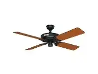 LivingStyles Hunter Original Black Ceiling Fan with Walnut / Cherry Switch Blades offer