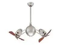 LivingStyles Atlas Acqua Solid Wood Ceiling Fan - Brushed Nickel offer