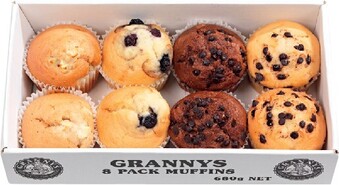 Grannys Mixed Muffins 8 Pack