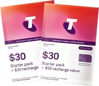 BIG W Telstra $30 Pre-Paid SIM Kit offer
