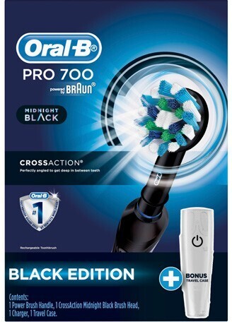 BIG W Oral-B Pro 700 Limited Edition Black CrossAction Electric Toothbrush offer