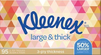 BIG W Kleenex Silk Touch Large 'n' Thick Tissues 95 Pack offer