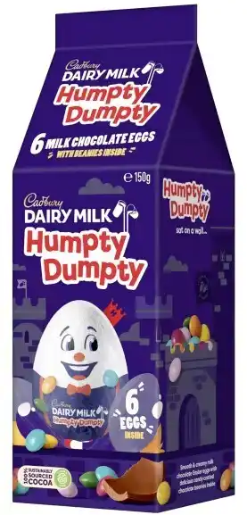 Kmart Cadbury Dairy Milk Giant Humpty Dumpty Carton 150g offer