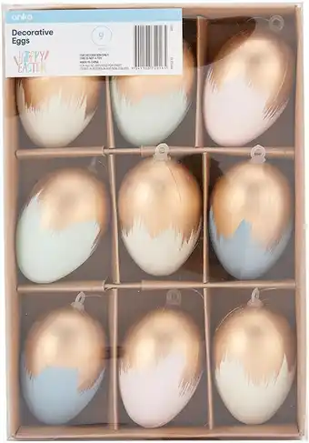 Kmart Gold Brushed Easter Eggs 9 Pack offer