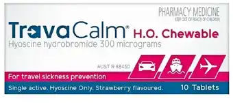 Pharmacist Advice TravaCalm H.O. Chewable 10 Tablets offer