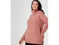 Harris Scarfe Khoko Plus Cosy Roll Neck Tunic Jumper offer