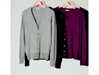 Khoko Smart Crew Neck or V Neck Cardigan