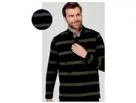 Harris Scarfe J.C. Lanyon Dylan Button Front Funnel Neck Stripe Rugby offer