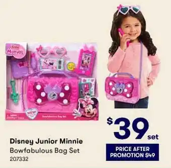 BIG W Disney Junior Minnie Bowfabulous Bag Set offer