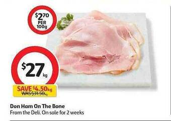 Coles Don Ham On The Bone offer