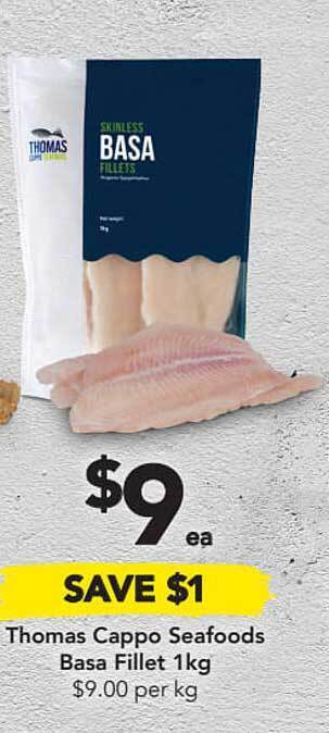 Drakes Thomas Cappo Seafoods Basa Fillet offer