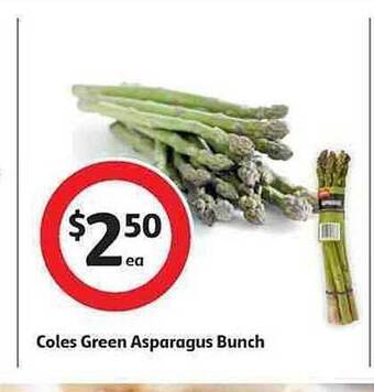 Coles Coles Green Asparagus Bunch offer