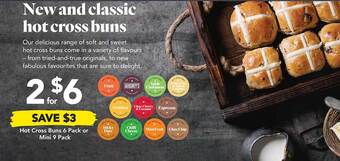 Drakes Hot Cross Buns 6 Pack Or Mini 9 Pack offer